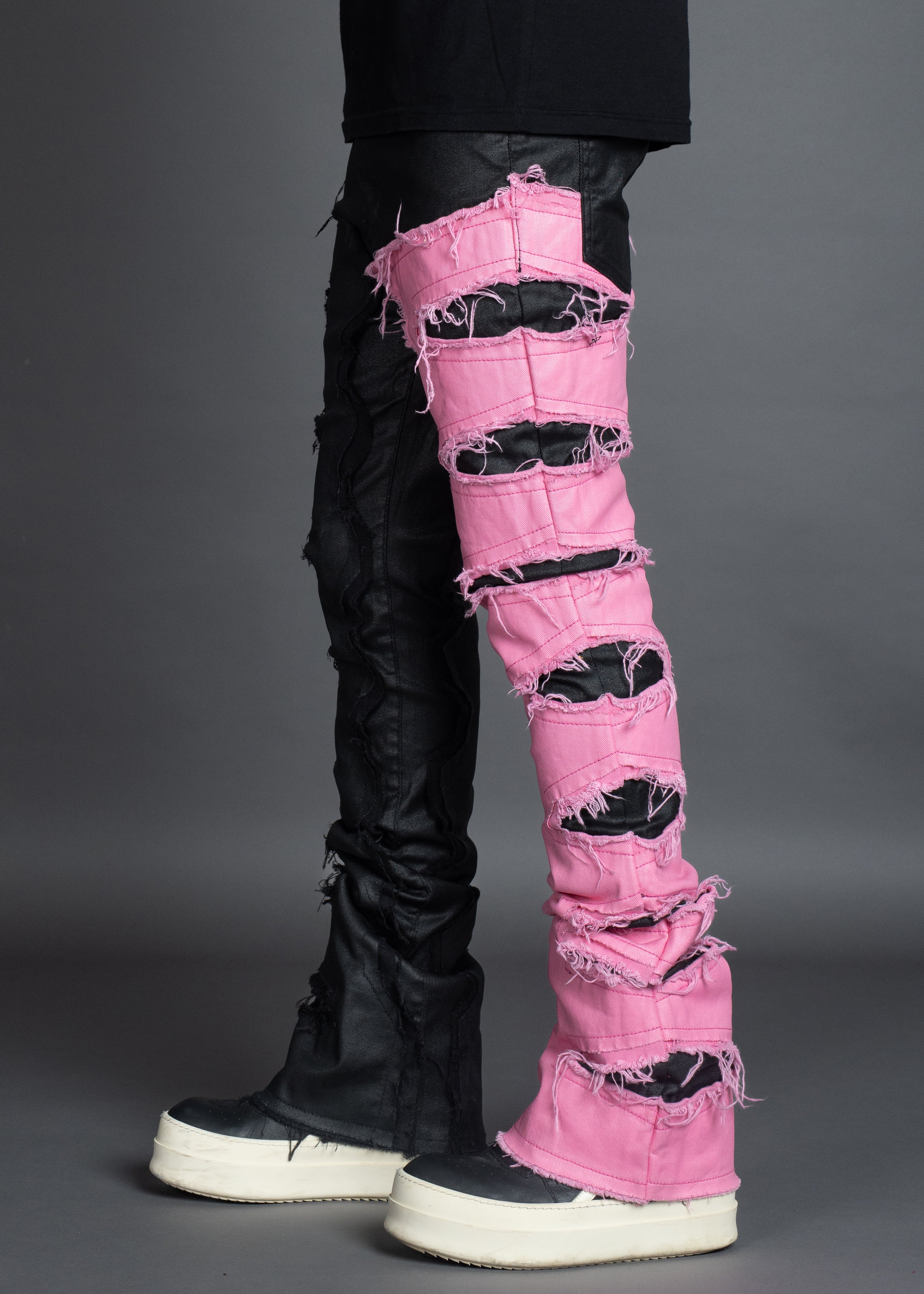 AW2006 PAIN ハート涙　ブラックデニム　3×30 Black Split Denim V2 – Pain